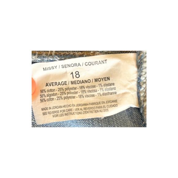 Gloria Vanderbilt Jeans Rail Straight All-Around Slimming Effect Denim Blue 18 - Picture 8 of 8